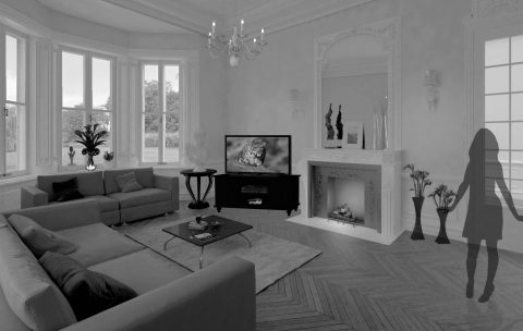 Upper Malone Road interior 3D rendering