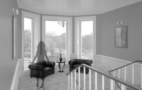 Upper Malone Road interior 3D rendering